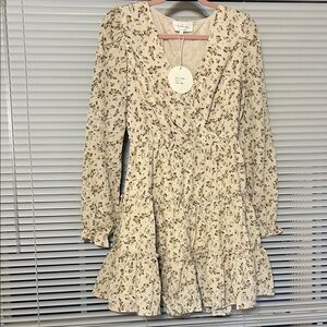In February Long Sleeve Floral Dress Small NWT
